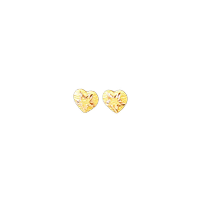 Gold Studs - Heart Shape