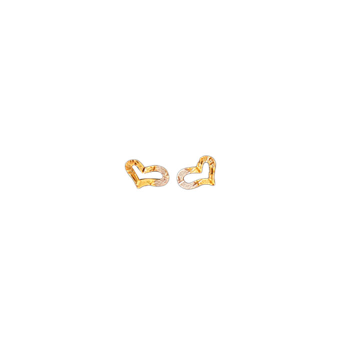 Gold Stud Heart Shape