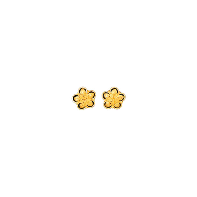 Gold Stud earring 5 Petal