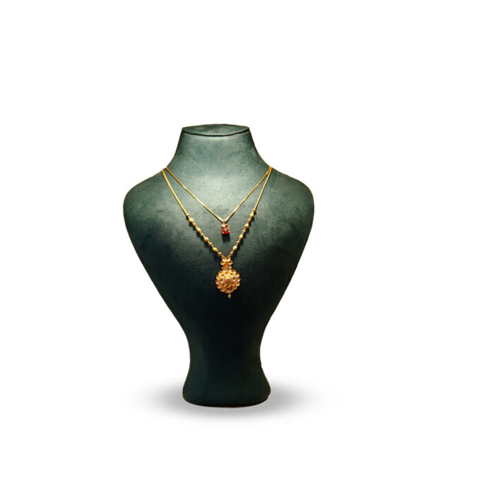 Bengali Necklace With Red Soofi Locket